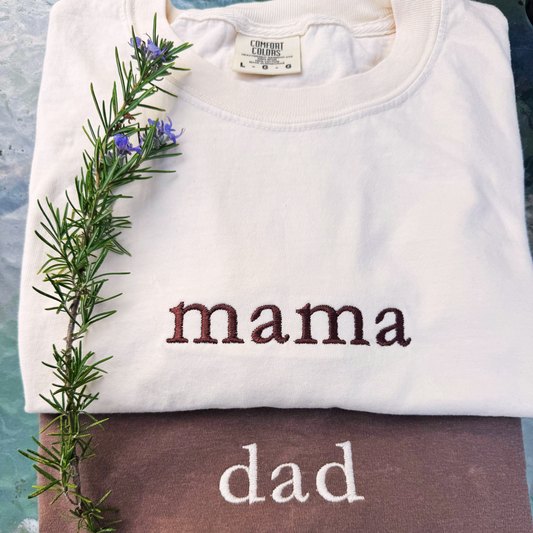 Custom Embroidered Family Shirts – Matching Comfort Colors Tees