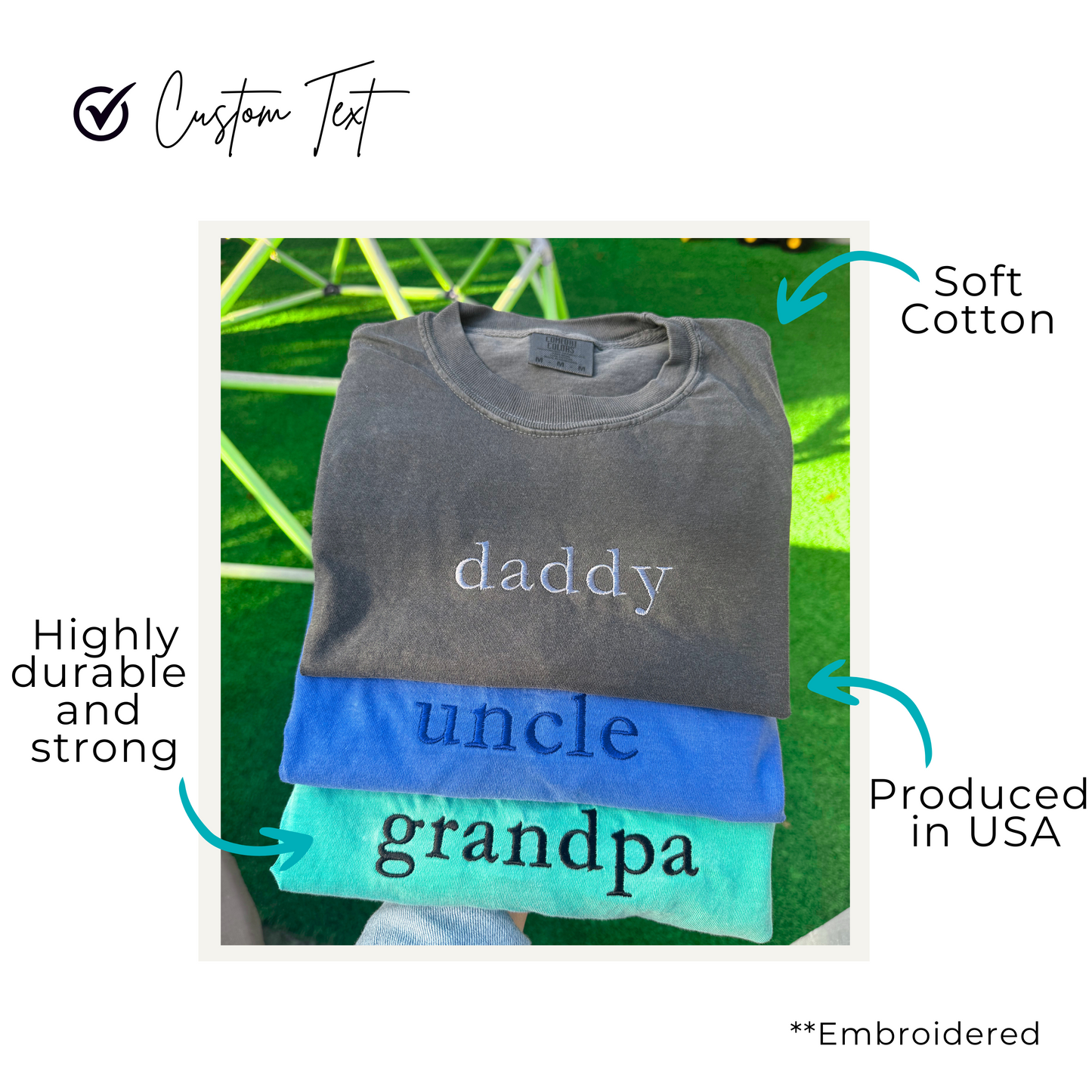 Custom Embroidered Family Shirts – Matching Comfort Colors Tees