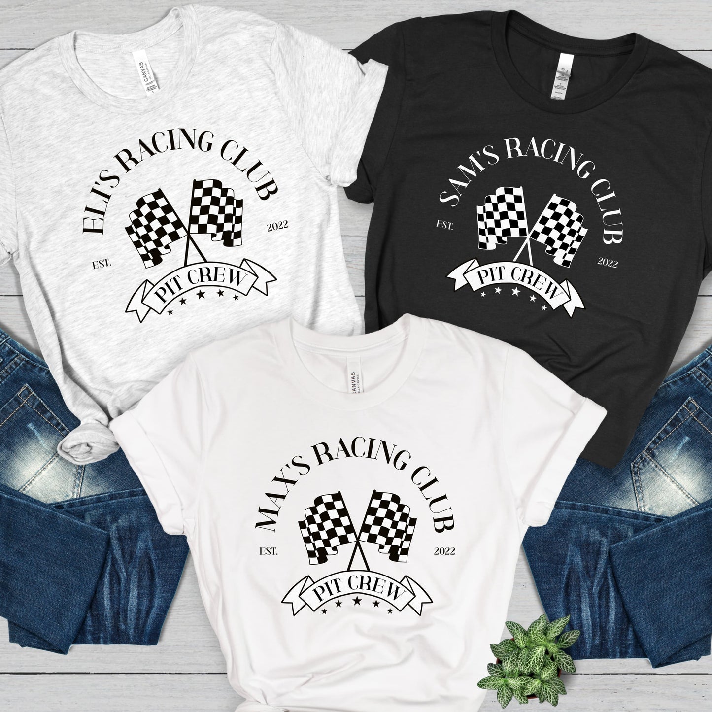 Custom Family Race Car Birthday Shirts – Personalized Pit Crew Outfit