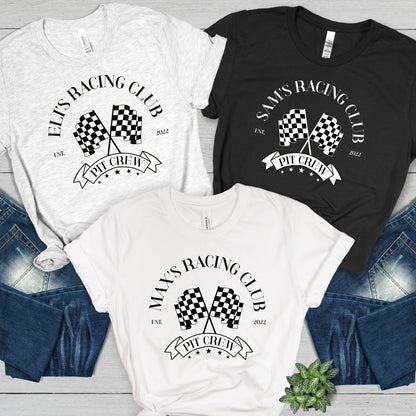 Custom Family Race Car Birthday Shirts – Personalized Pit Crew Outfit