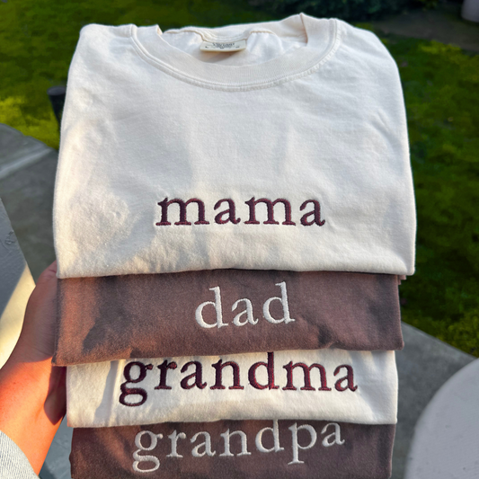 Custom Embroidered Family Shirts – Matching Comfort Colors Tees