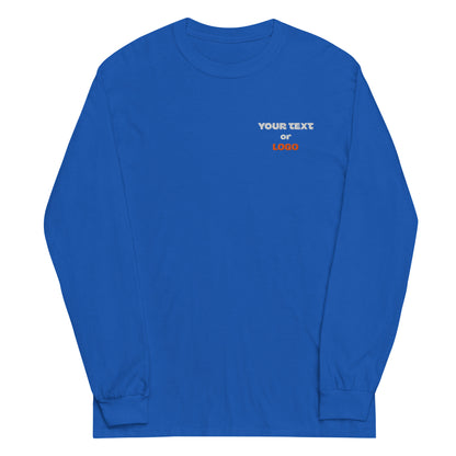 Custom Embroidered Long-Sleeve T-Shirt with Logo or Text
