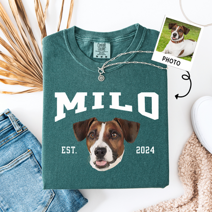 Custom Pet Photo Shirt – Retro Comfort Colors Dog Shirt